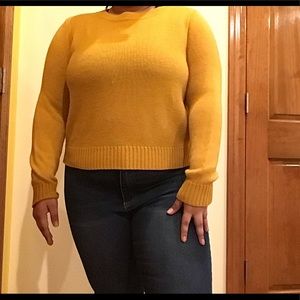 Yellow sweater top